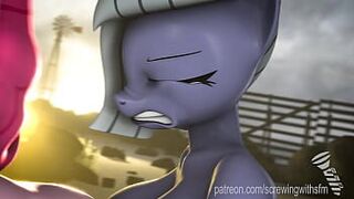 Пинки Пай помогает известняку на ферме - порно видео