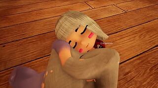 Трансформация девушки-кошки - порно видео