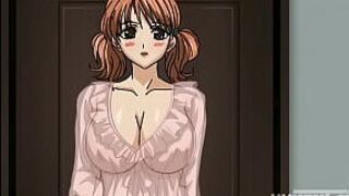 Хентай – Грудастая девственница-жена хочет забеременеть [Без цензуры] [С субтитрами] - порно видео